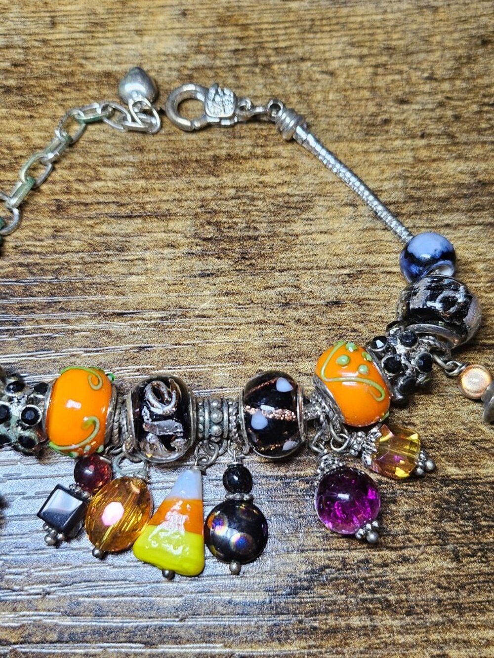 Halloween Charm Bracelet 🎃👻 Candy Corn, Pumpkins & Spooky Charms